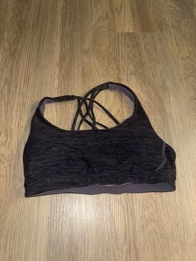 VSX Strappy Back Sports Bra Purple Marl Yoga Pilates Activewear